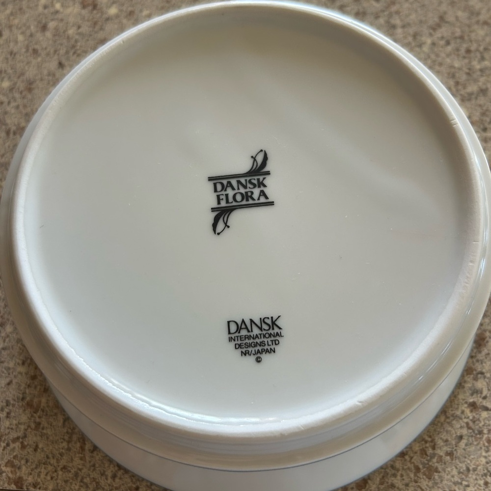 Dansk Flora White Ceramic Bowl - Picture 2 of 2